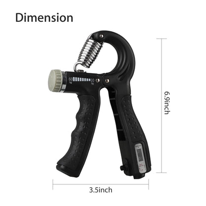 Ultimate Hand Grip Strengthener - Adjustable Resistance 22-132Lbs for Enhanced Forearm and Finger Training, Perfect for Athletes and Musicians in Sleek Black