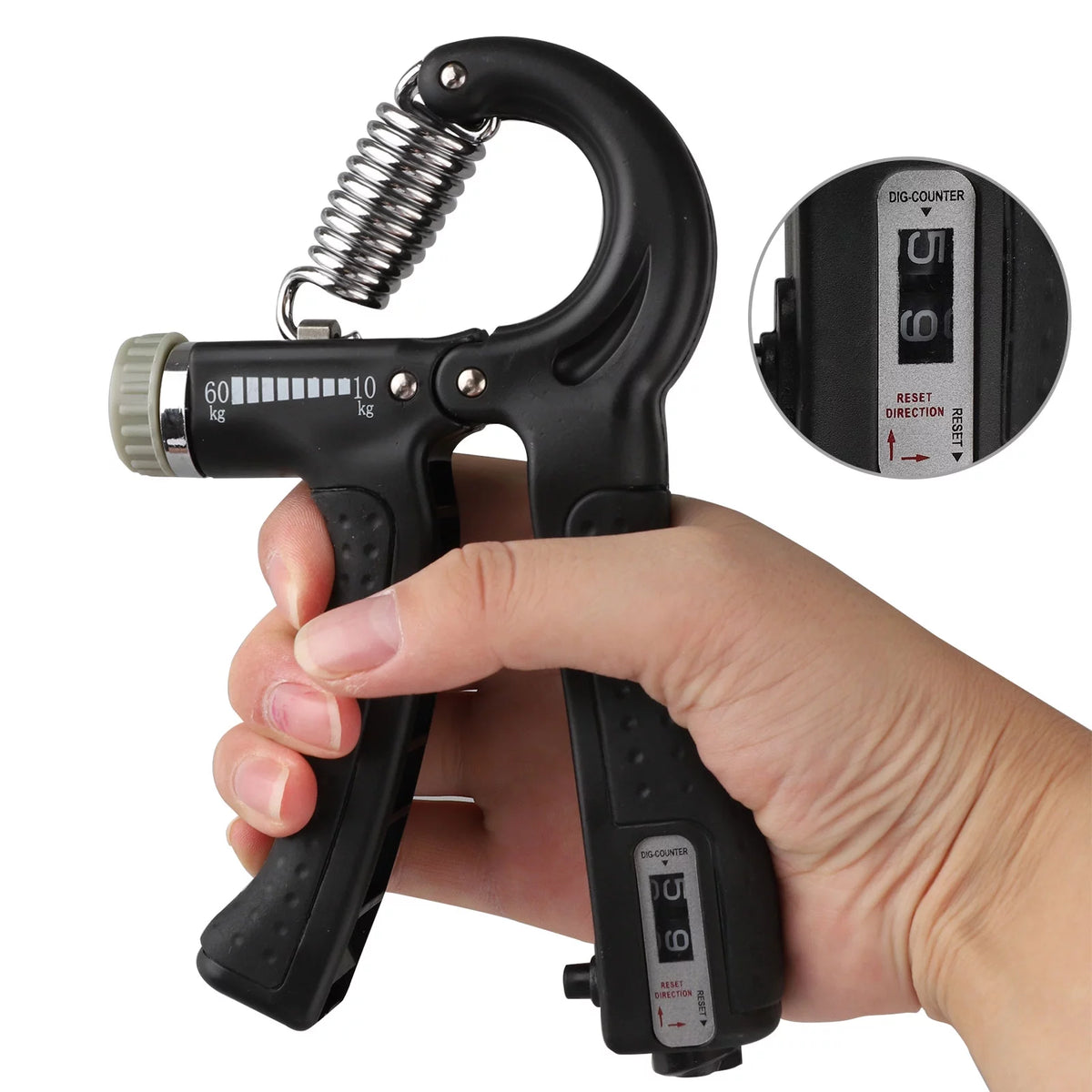 Ultimate Hand Grip Strengthener - Adjustable Resistance 22-132Lbs for Enhanced Forearm and Finger Training, Perfect for Athletes and Musicians in Sleek Black
