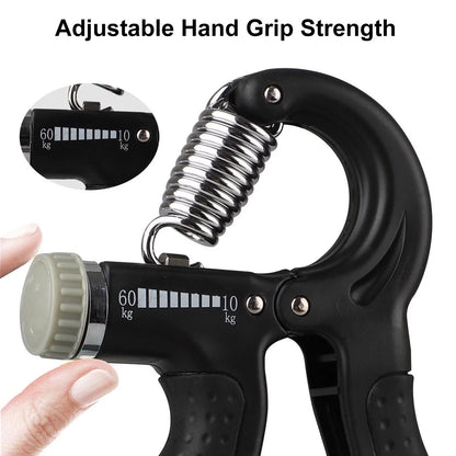 Ultimate Hand Grip Strengthener - Adjustable Resistance 22-132Lbs for Enhanced Forearm and Finger Training, Perfect for Athletes and Musicians in Sleek Black