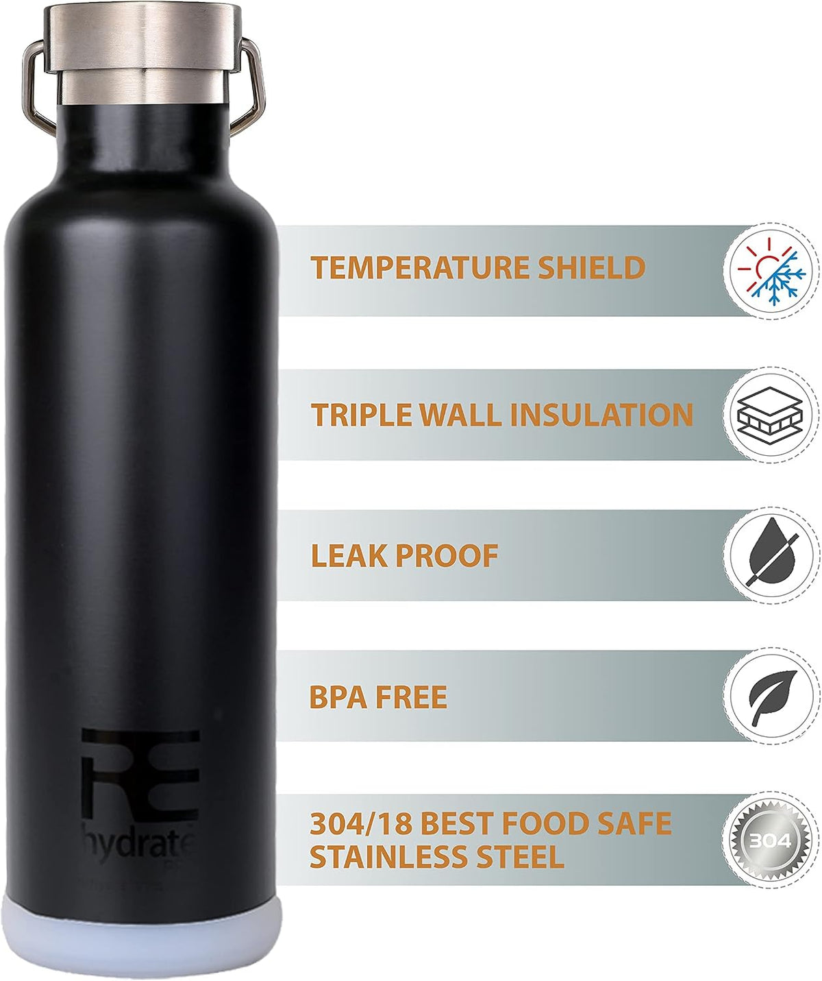 Stay Hydrated in Style: 25Oz Insulated Water Bottle with Straw, Bonus Lids, and Leak-Proof Design for Hot & Cold Beverages