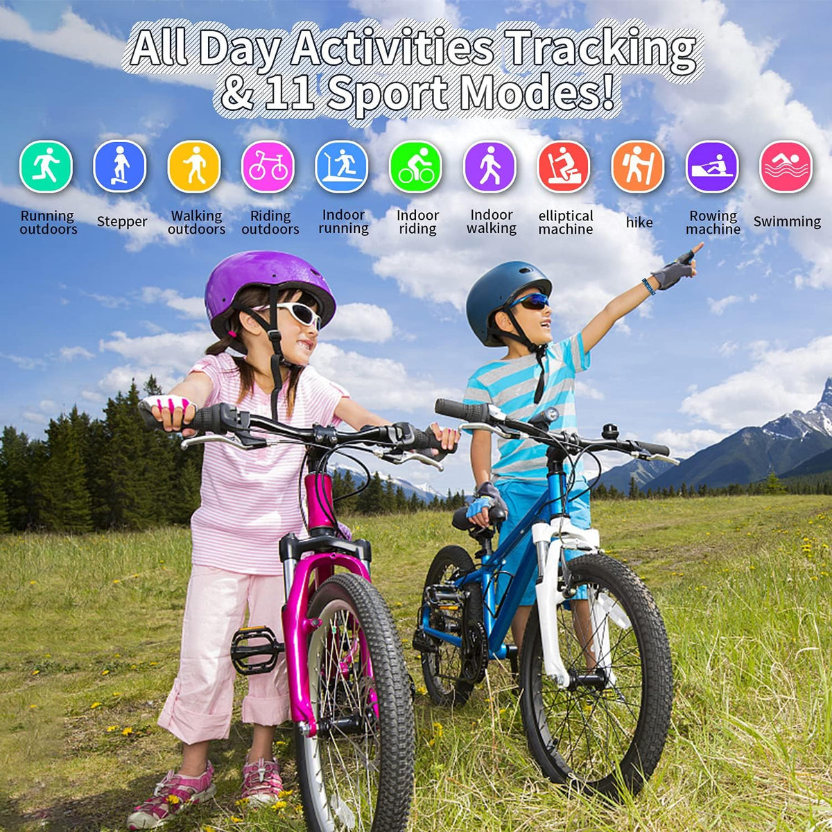 Ultimate Kids Fitness Tracker Watch - IP68 Waterproof Smartwatch with 11 Sport Modes, Activity Monitoring & Heart Rate Tracking for Ages 6-16