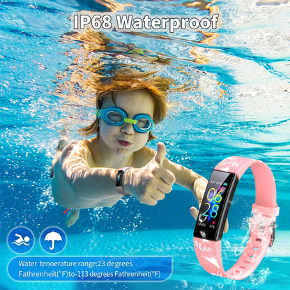 Ultimate Kids Fitness Tracker Watch - IP68 Waterproof Smartwatch with 11 Sport Modes, Activity Monitoring & Heart Rate Tracking for Ages 6-16