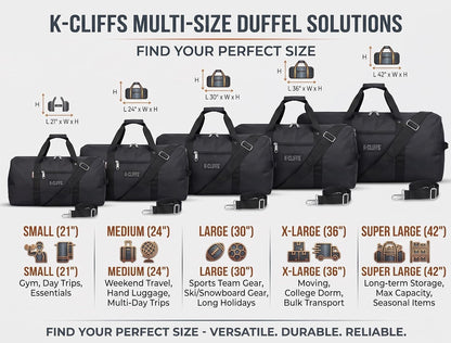 Ultimate Heavy Duty Cargo Duffel Bag - Perfect for Sports Gear, Travel, and Adventure!