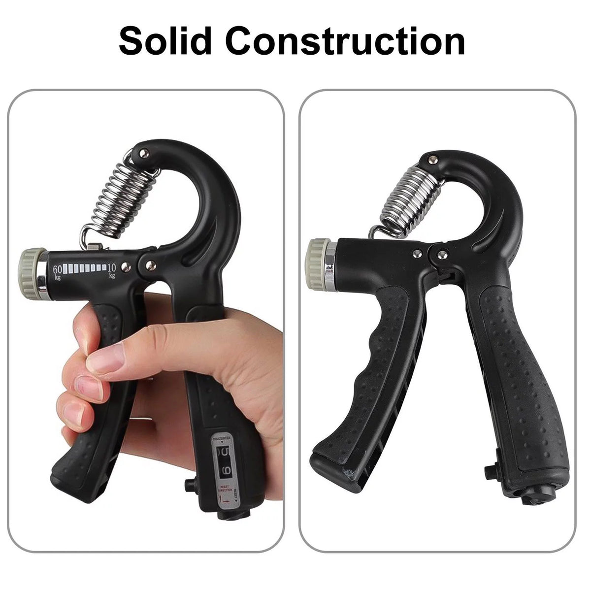 Ultimate Hand Grip Strengthener - Adjustable Resistance 22-132Lbs for Enhanced Forearm and Finger Training, Perfect for Athletes and Musicians in Sleek Black